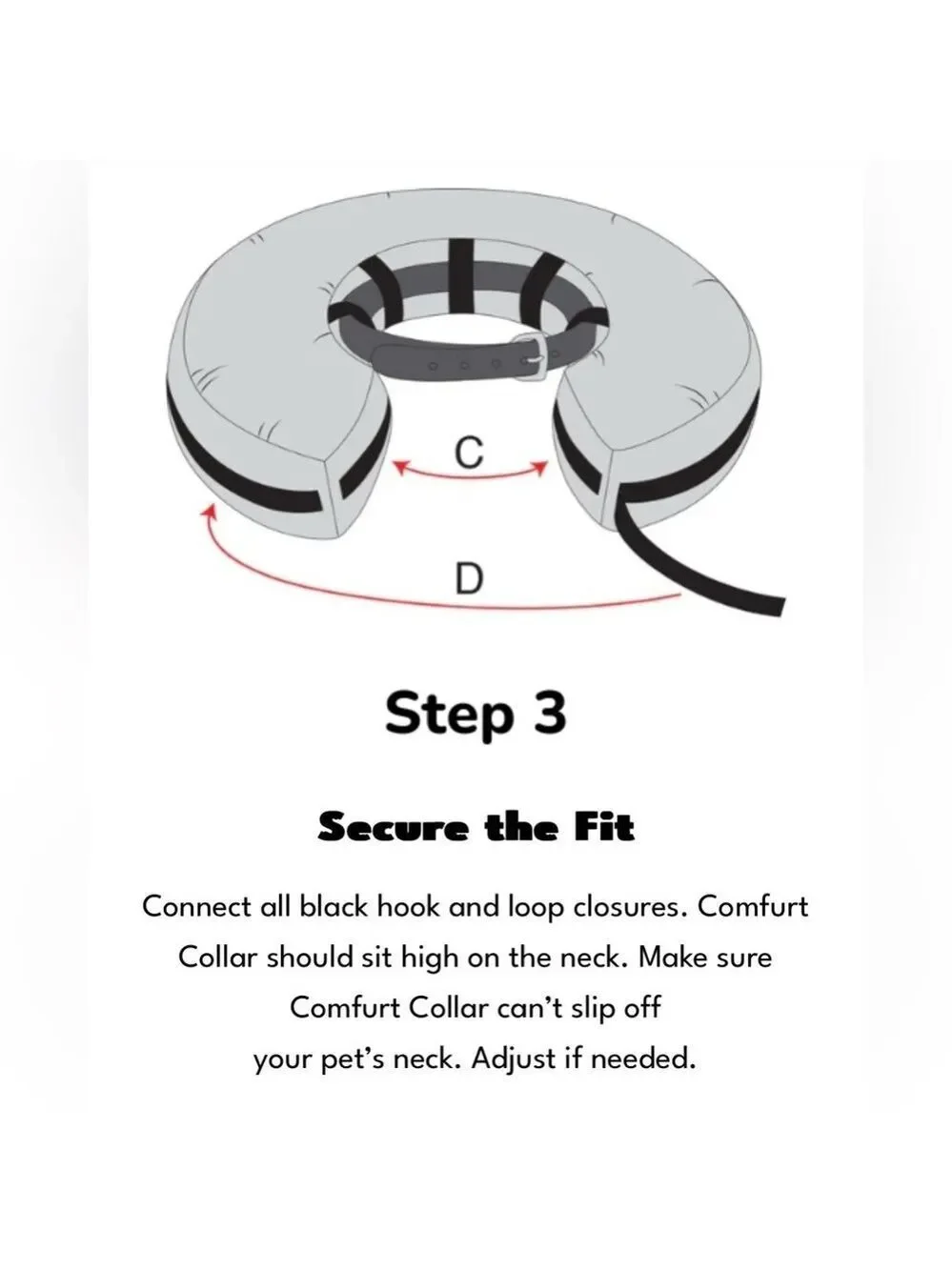 🎉HP🎉Comfurt Pet Recovery Collar in Zebra XL